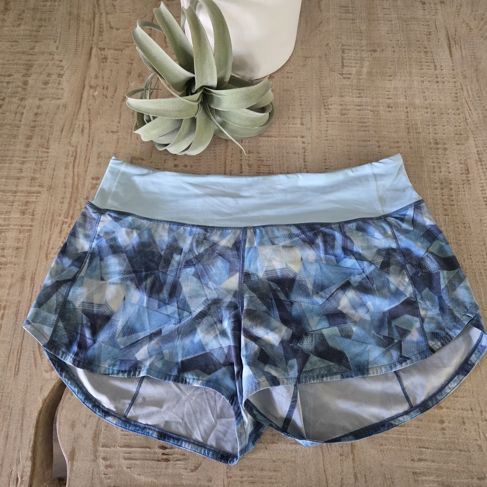 Lululemon Athletica Blue Athletic Shorts Moisture-Wicking